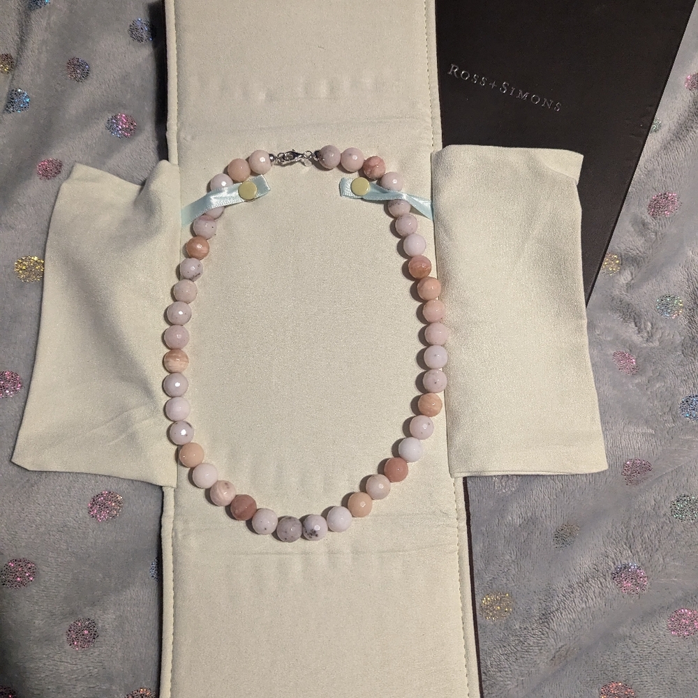 Ross-Simons pink opal necklace. Beautiful!